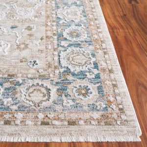 Safavieh Finley Elegant Traditional Runner Rug - Soft Polyester, Power Loomed, Classic Grey/Beige Charm For Home Blue ,Beige Polyester Fin316m-5