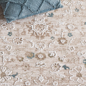 Safavieh Finley Elegant Runner Rug In Grey And Beige - Traditional Charm For Hallways & Narrow Spaces Blue ,Beige Polyester Fin316m-8