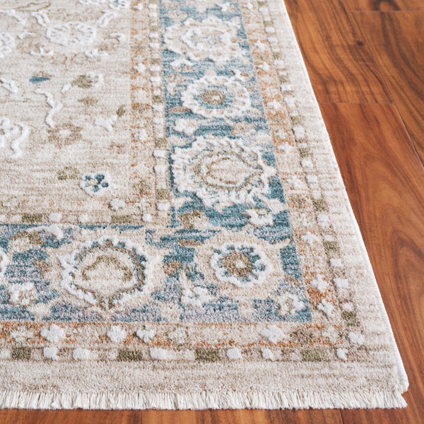 Safavieh Finley Elegant Runner Rug In Grey And Beige - Traditional Charm For Hallways & Narrow Spaces Blue ,Beige Polyester Fin316m-8