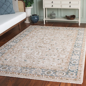 Safavieh Finley Elegant Runner Rug In Grey And Beige - Traditional Charm For Hallways & Narrow Spaces Blue ,Beige Polyester Fin316m-8