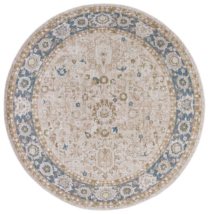 Safavieh Finley Elegant Traditional Runner Rug - Soft Polyester, Power Loomed, Classic Grey/Beige Charm For Home Blue ,Beige Polyester Fin316m-7r