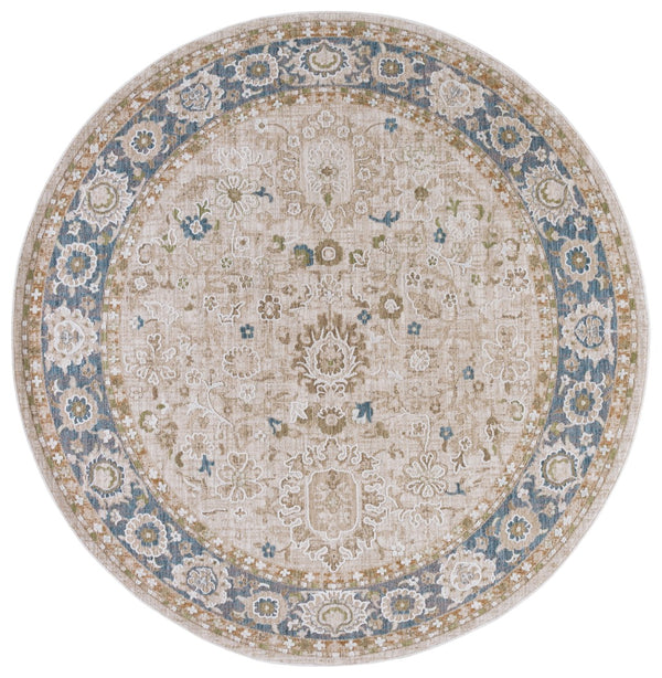 Safavieh Finley Elegant Runner Rug In Grey And Beige - Traditional Charm For Hallways & Narrow Spaces Blue ,Beige Polyester Fin316m-8