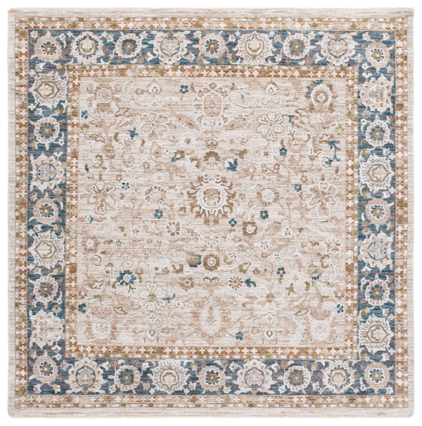 Safavieh Finley Elegant Runner Rug In Grey And Beige - Traditional Charm For Hallways & Narrow Spaces Blue ,Beige Polyester Fin316m-8