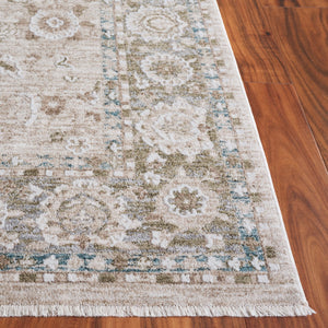 Safavieh Finley Elegant Runner Rug In Grey And Beige - Traditional Charm For Hallways & Narrow Spaces Green ,Beige Polyester Fin316y-4