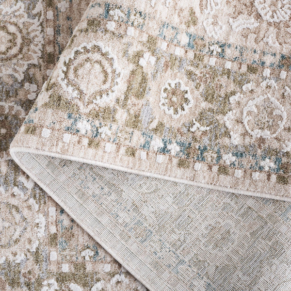 Safavieh Finley Elegant Traditional Runner Rug - Soft Polyester, Power Loomed, Classic Grey/Beige Charm For Home Green ,Beige Polyester Fin316y-5