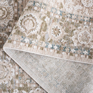 Safavieh Finley Elegant Runner Rug In Grey And Beige - Traditional Charm For Hallways & Narrow Spaces Green ,Beige Polyester Fin316y-4