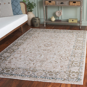 Safavieh Finley Elegant Traditional Runner Rug - Soft Polyester, Power Loomed, Classic Grey/Beige Charm For Home Green ,Beige Polyester Fin316y-5