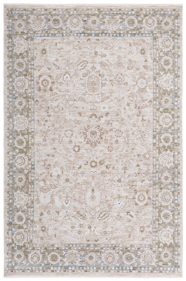 Safavieh Finley Elegant Traditional Runner Rug - Soft Polyester, Power Loomed, Classic Grey/Beige Charm For Home Green ,Beige Polyester Fin316y-5