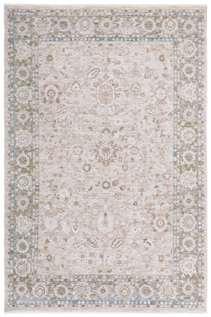 Safavieh Finley Elegant Runner Rug In Grey And Beige - Traditional Charm For Hallways & Narrow Spaces Green ,Beige Polyester Fin316y-4