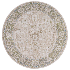 Safavieh Finley Elegant Runner Rug In Grey And Beige - Traditional Charm For Hallways & Narrow Spaces Green ,Beige Polyester Fin316y-4