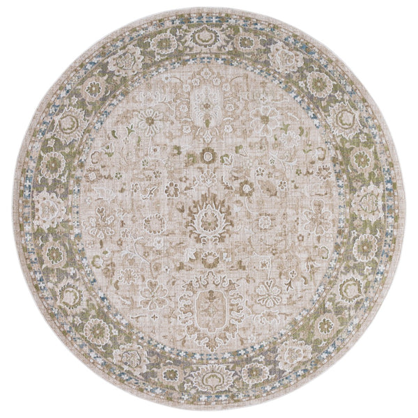 Safavieh Finley Elegant Runner Rug In Grey And Beige - Traditional Charm For Hallways & Narrow Spaces Green ,Beige Polyester Fin316y-4