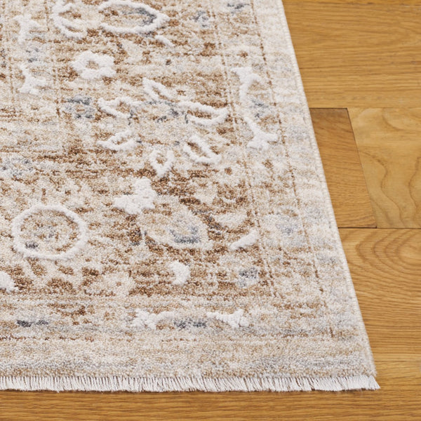 Safavieh Finley Elegant Traditional Runner Rug – Luxurious Polyester, Perfect For Hallways And Long Spaces Brown ,Grey Polyester Fin318t-4