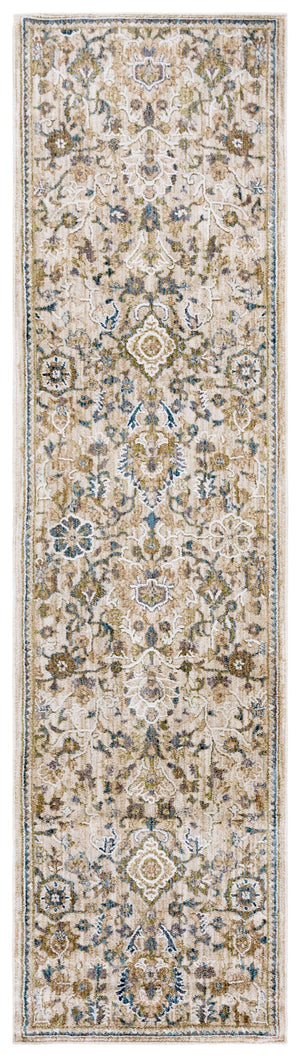 Safavieh Finley Runner Rug - Elegant Power Loomed Design In Warm Tones For Hallways And Narrow Spaces Beige ,Blue Polyester Fin322b-28