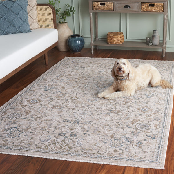 Safavieh Finley Elegant Hallway Runner Rug - Durable Polyester, Traditional Design, Perfect For Any Space Beige ,Blue Polyester Fin322b-210