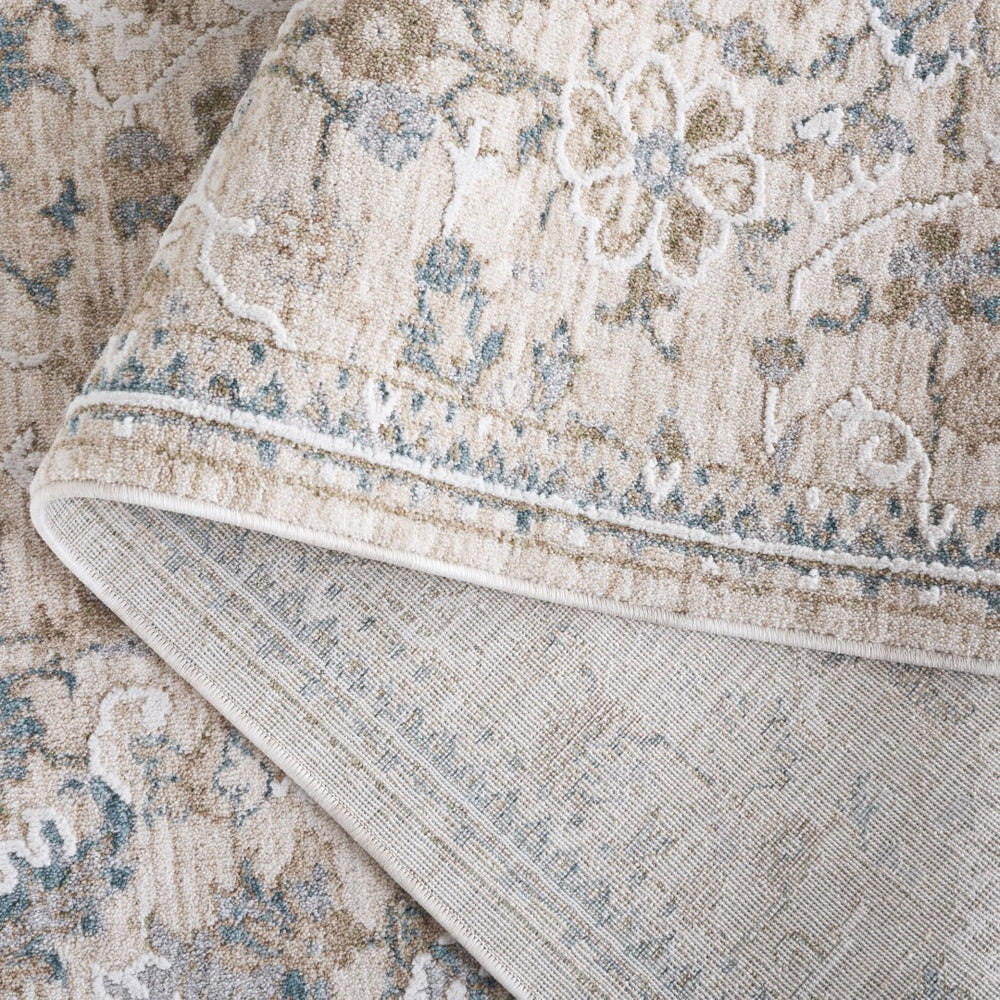 Safavieh Finley Elegant Hallway Runner Rug - Durable Polyester, Traditional Design, Perfect For Any Space Beige ,Blue Polyester Fin322b-210