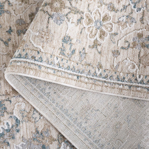 Safavieh Finley Elegant Hallway Runner Rug - Durable Polyester, Traditional Design, Perfect For Any Space Beige ,Blue Polyester Fin322b-210