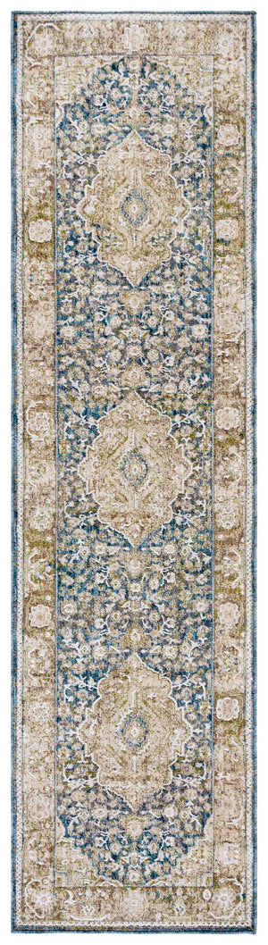Safavieh Finley Elegant Turkish Runner Rug - Timeless Traditional Style For Hallways And Narrow Spaces Blue ,Beige Polyester Fin324m-28