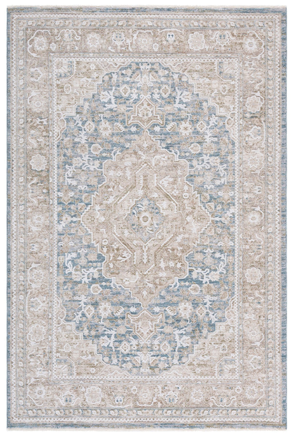 Safavieh Finley Elegant Turkish Runner Rug - Timeless Traditional Style For Hallways And Narrow Spaces Blue ,Beige Polyester Fin324m-5