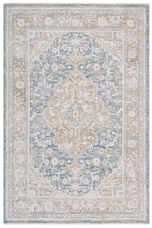 Safavieh Finley Elegant Traditional Runner Rug In Durable Polyester, Perfect For Hallways And Narrow Spaces Blue ,Beige Polyester Fin324m-4