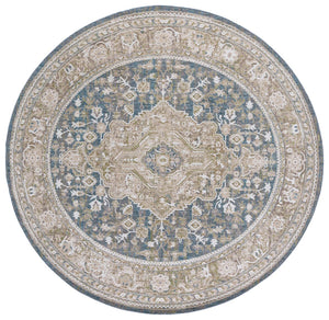 Safavieh Finley Elegant Turkish Runner Rug - Timeless Traditional Style For Hallways And Narrow Spaces Blue ,Beige Polyester Fin324m-7r