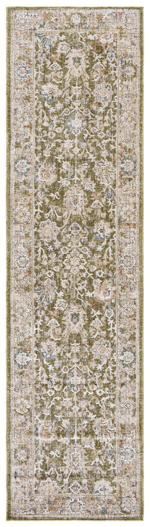 Safavieh Finley Area Rug - Elegant Runner In Calming Green And Beige For Hallways And Narrow Spaces Green ,Beige Polyester Fin326y-28