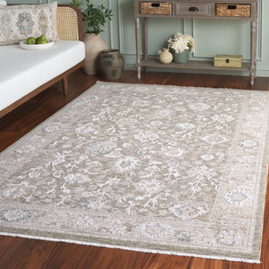 Safavieh Finley Area Rug - Elegant Runner In Calming Green And Beige For Hallways And Narrow Spaces Green ,Beige Polyester Fin326y-5