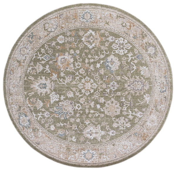 Safavieh Finley Elegant Power Loomed Area Rug - Soft Polyester Design For Stylish Hallways And Corridors Green ,Beige Polyester Fin326y-9