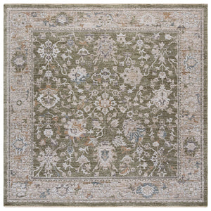 Safavieh Finley Area Rug - Elegant Runner In Calming Green And Beige For Hallways And Narrow Spaces Green ,Beige Polyester Fin326y-7sq