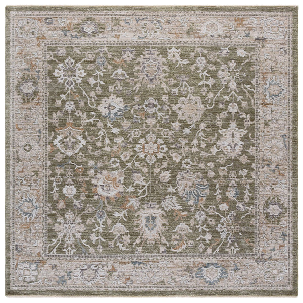 Safavieh Finley Elegant Power Loomed Area Rug - Soft Polyester Design For Stylish Hallways And Corridors Green ,Beige Polyester Fin326y-9
