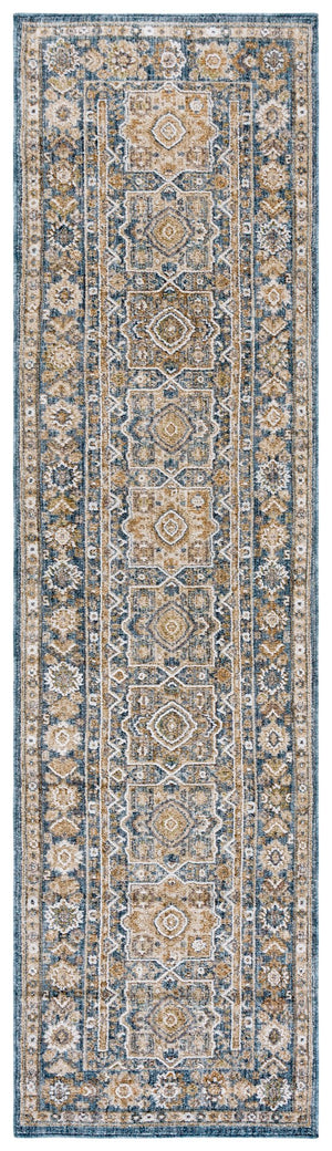 Safavieh Finley Traditional Runner Rug - Power Loomed Polyester, Elegant Design For Hallways And Bedrooms Blue ,Beige Polyester Fin328m-28