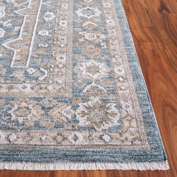 Safavieh Finley Traditional Runner Rug - Power Loomed Polyester, Elegant Design For Hallways And Bedrooms Blue ,Beige Polyester Fin328m-5