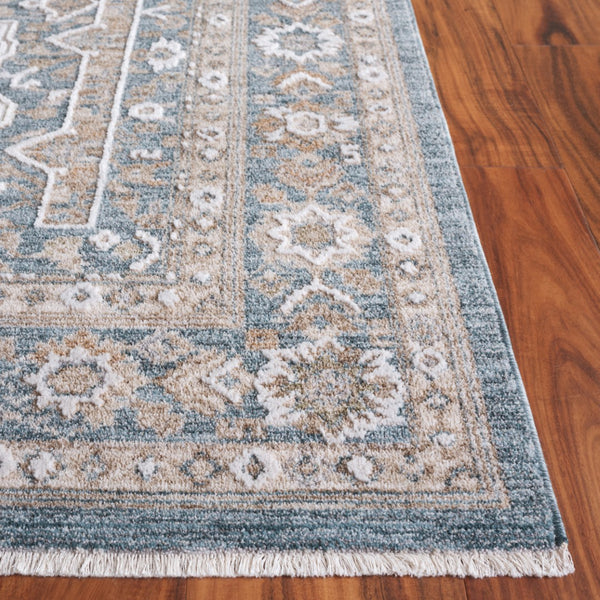 Safavieh Finley Stunning Power Loomed Rug In Elegant Traditional Style For Timeless Home Décor Appeal Blue ,Beige Polyester Fin328m-4