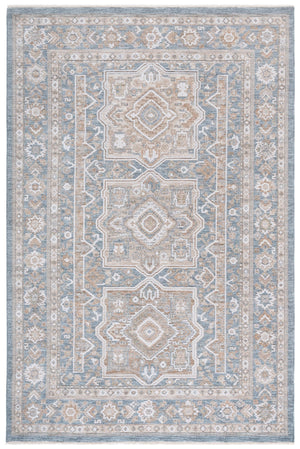 Safavieh Finley Traditional Runner Rug - Power Loomed Polyester, Elegant Design For Hallways And Bedrooms Blue ,Beige Polyester Fin328m-5