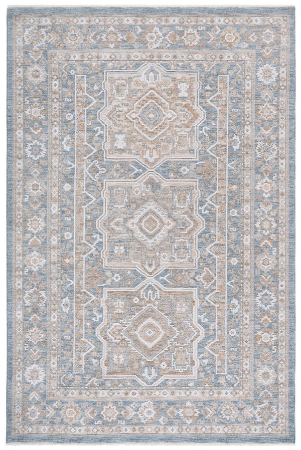 Safavieh Finley Traditional Runner Rug - Power Loomed Polyester, Elegant Design For Hallways And Bedrooms Blue ,Beige Polyester Fin328m-5