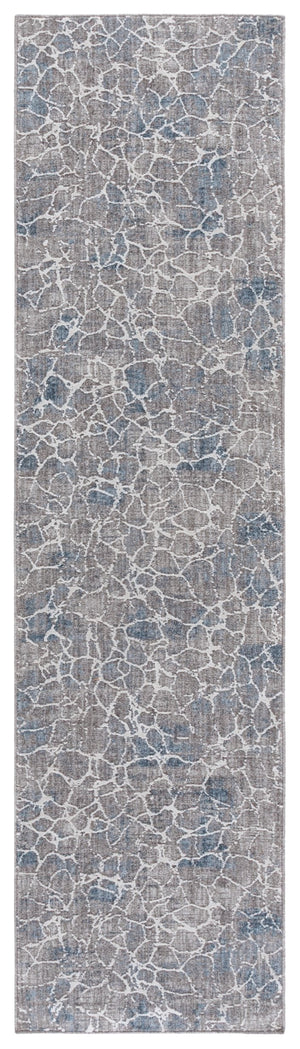 Safavieh Finley Modern Runner Rug – Stylish Grey And Blue Design Perfect For Hallways And Narrow Spaces Grey ,Blue Polyester Finm332f-28
