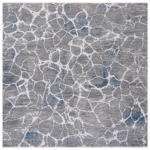 Safavieh Finley Modern Runner Rug – Stylish Grey And Blue Design Perfect For Hallways And Narrow Spaces Grey ,Blue Polyester Finm332f-7sq