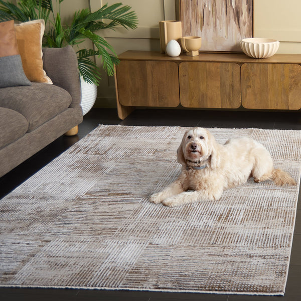 Safavieh Finley Modern Runner Rug - Elegant Polyester Design For Hallways, Entryways & Minimalist Decor Ivory ,Beige Polyester Finm336a-5