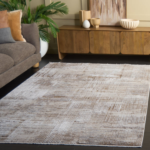 Safavieh Finley Modern Runner Rug - Elegant Polyester Design For Hallways, Entryways & Minimalist Decor Ivory ,Beige Polyester Finm336a-5