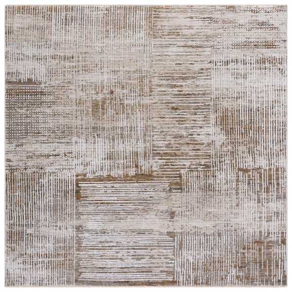 Safavieh Finley Modern Runner Rug - Elegant Polyester Design For Hallways, Entryways & Minimalist Decor Ivory ,Beige Polyester Finm336a-7sq