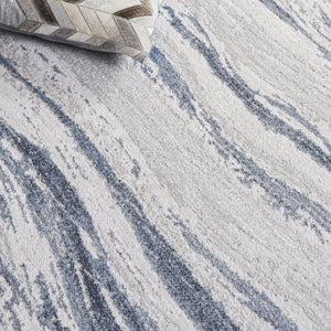 Safavieh Flint Low-Profile Area Rug 5'3"X7'6" Blue Gray — Power-Loomed Turkey, Durable Jute-Latex Backing, Modern Serenity FIT402M-5