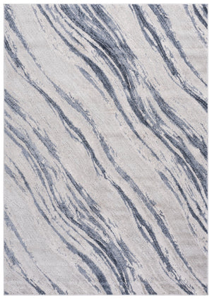 Safavieh Flint Low-Profile Area Rug 5'3"X7'6" Blue Gray — Power-Loomed Turkey, Durable Jute-Latex Backing, Modern Serenity FIT402M-5