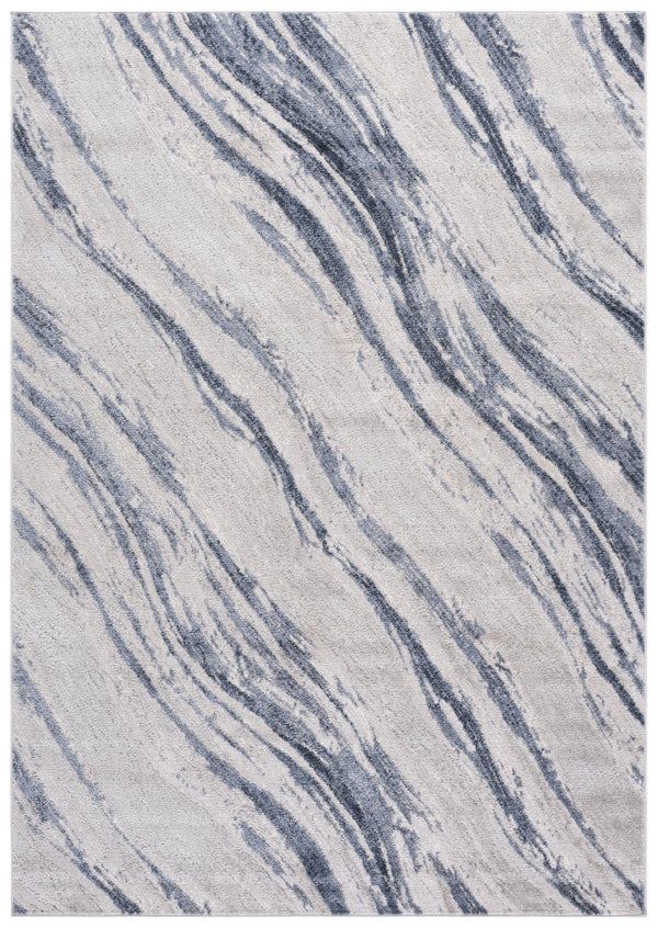 Safavieh Flint Low-Profile Area Rug 5'3"X7'6" Blue Gray — Power-Loomed Turkey, Durable Jute-Latex Backing, Modern Serenity FIT402M-5