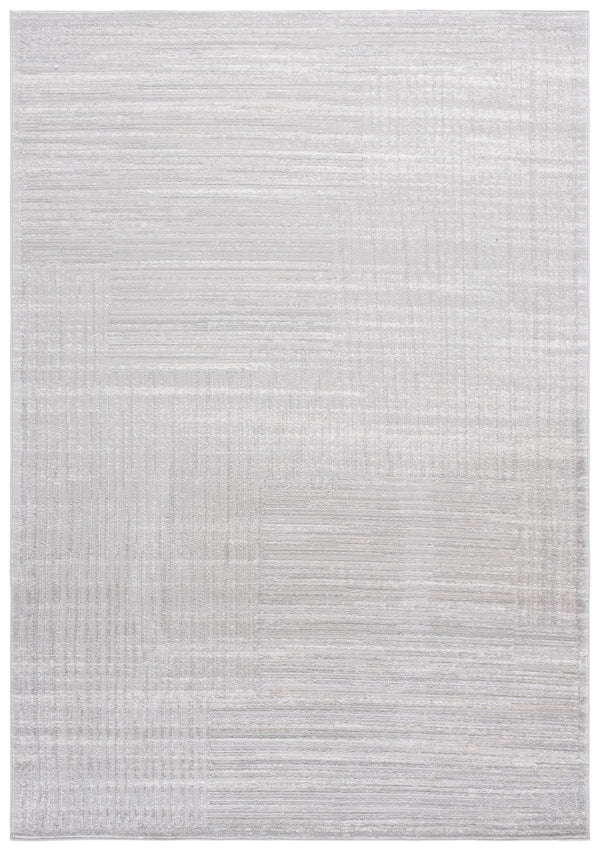 Safavieh Flint Low-Profile Grey Ivory Area Rug 5'3"X7'6" - Durable Power-Loomed Turkey, Stain-Resistant Modern Blend FIT404F-5