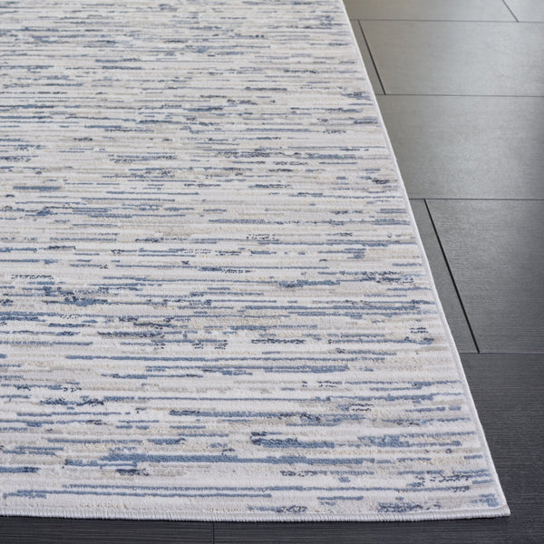 Safavieh Flint Low-Profile Area Rug 5'3" X 7'6" Blue-Grey Seamless Modern Pattern, Power-Loomed Durable Comfort FIT406M-5