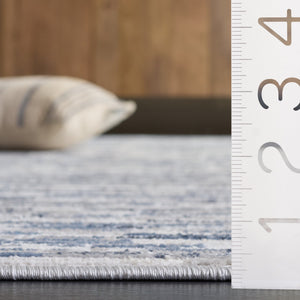 Safavieh Flint Low-Profile Area Rug 5'3" X 7'6" Blue-Grey Seamless Modern Pattern, Power-Loomed Durable Comfort FIT406M-5