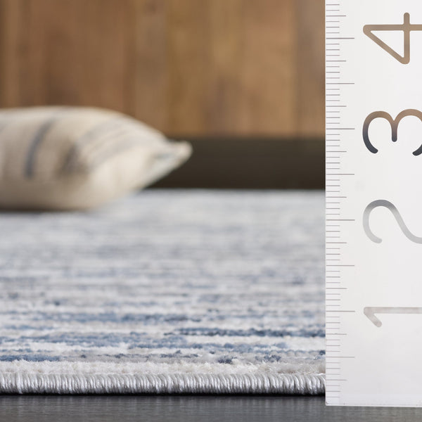 Safavieh Flint Low-Profile Area Rug 5'3" X 7'6" Blue-Grey Seamless Modern Pattern, Power-Loomed Durable Comfort FIT406M-5