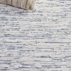 Safavieh Flint Low-Profile Area Rug 5'3" X 7'6" Blue-Grey Seamless Modern Pattern, Power-Loomed Durable Comfort FIT406M-5