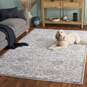 Safavieh Flint Low-Profile Grey Area Rug 5X7.5 – Modern Transitional Power-Loomed, Durable Soft Feel FIT408F-5
