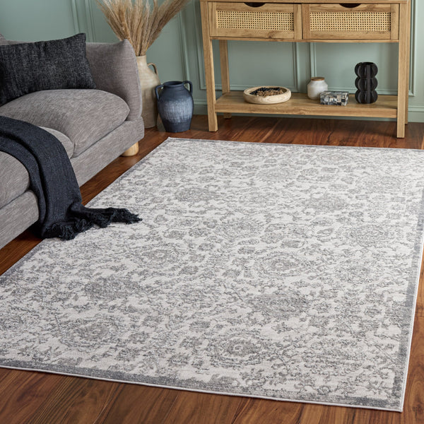 Safavieh Flint Low-Profile Grey Area Rug 5X7.5 – Modern Transitional Power-Loomed, Durable Soft Feel FIT408F-5