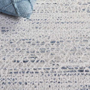 Safavieh Flint 5'3"X7'6" Grey/Blue Low-Profile Rug – Power-Loomed Turkey, 1/4" Pile, Durable Polyester Blend FIT410F-5